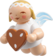 6307/150, Suspended Angel, Small with Gingerbread Heart