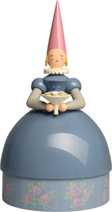 5272/11blau, Knitting Lady Princess, Blue Dress