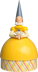 5272/11gelb, Knitting Lady Princess, Yellow Dress