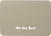 Sockel1/AB/sg, Inscribed Base Plate, Silver Grey, “All the Best”