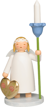 634/5/K, Marguerite Angel with Heart and Flower, with wooden Candle