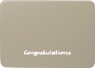 Sockel1/C/sg, Inscribed Base Plate, Silver Grey, “Congratulations”