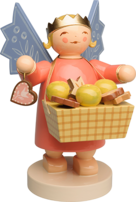 6236/3, Angel wearing Crown, Large, with Basket, Rectangular