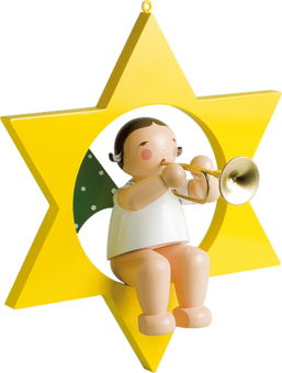 772/36, Angel with Trumpet, in Star, Large