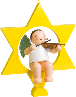 772/2, Angel with Violin, in Star, Large