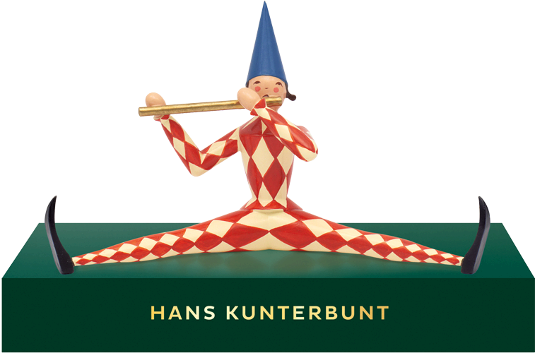 Hans Kunterbunt, Small, with Pedestal