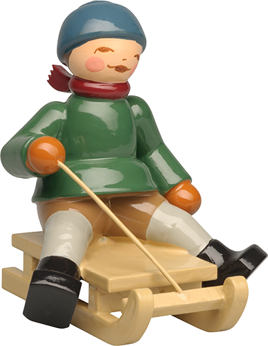 Boy on Sled