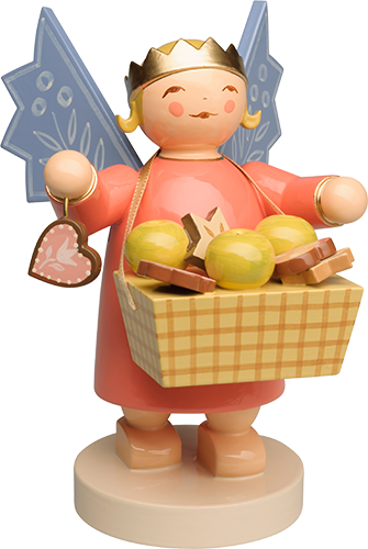 Angel wearing Crown, Large, with Basket, Rectangular