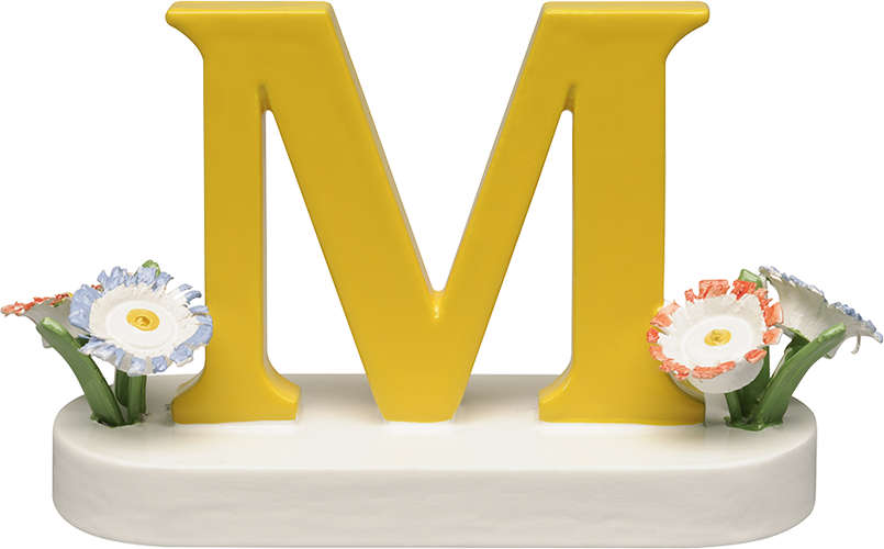 Letter M, with Flowers