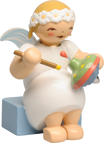 Marguerite Angel, Sitting, with Humming Top