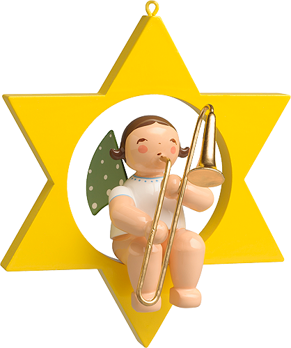 Angel with Trombone, in Star