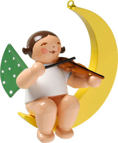 Angel with Violin, in Moon