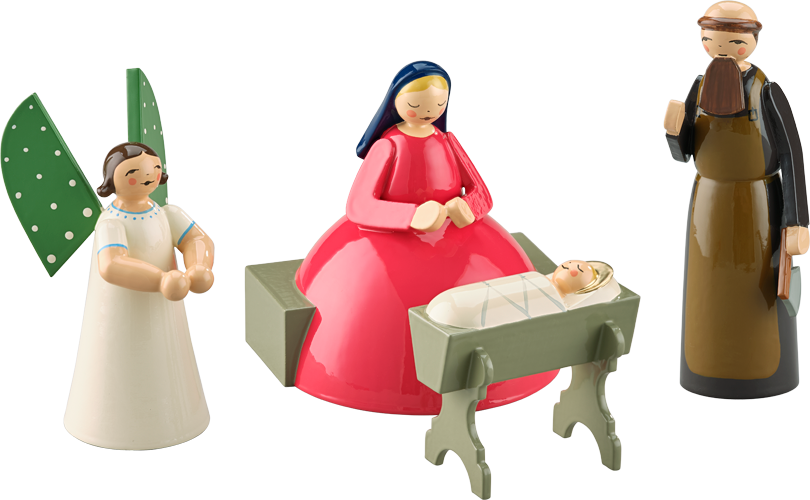 Nativity scene, small, 4 Fgurines